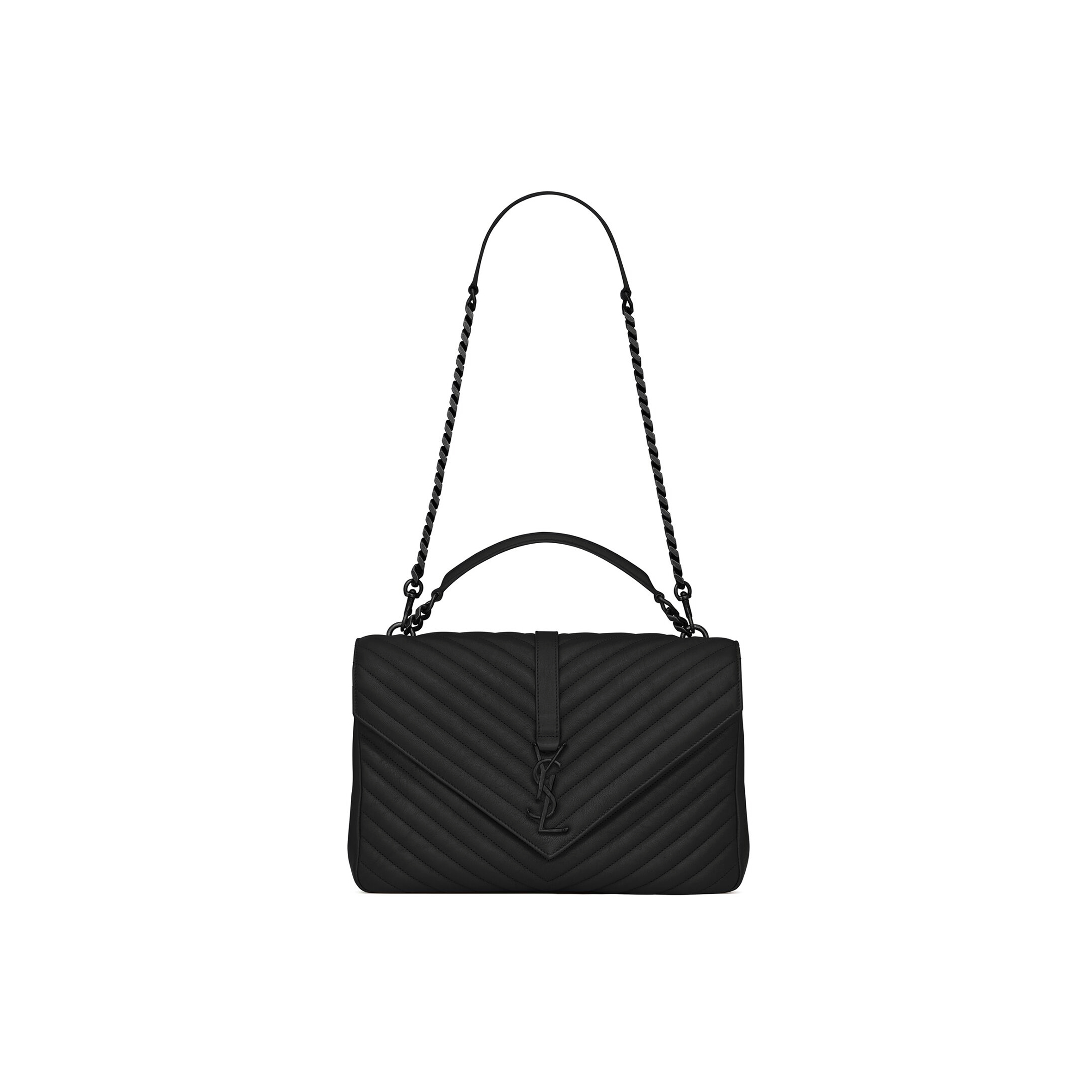 YSL COLLEGE LARGE CHAIN BAG IN QUILTED LEATHER 487212BRM081000 (32*20*8.5cm)
